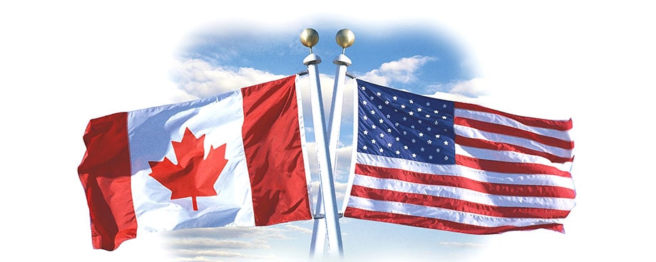 Флаг США и Канады